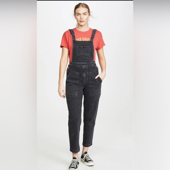 Rebecca Minkoff Black Denim Overalls Jeans
Bib Skinny Leg Adjustable Straps - Picture 1 of 5